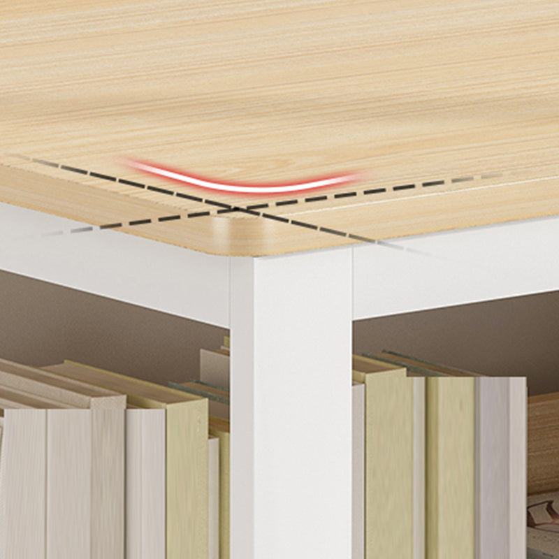 Bureau d'écriture rectangulaire industriel 3 dessins bureau de bureau en bois