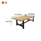 Solid Wood Rectangular Meeting Table Home Office Industrial Working Desk