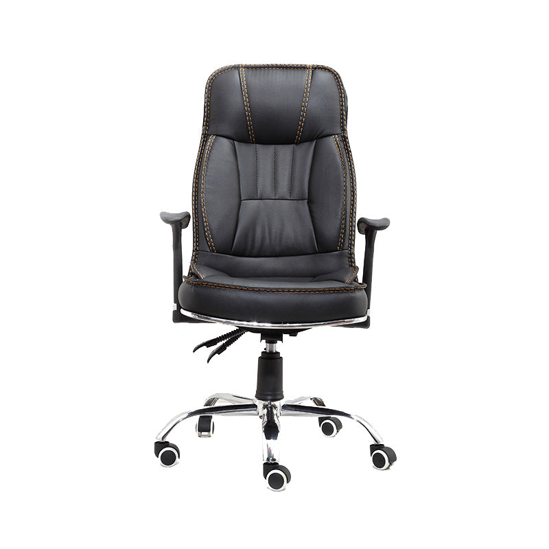 Black Contemporary Executive Chair Upholstered Managers Chair Clearhalo 'furn' 'furn_office_chair' 'Furniture' 'Office Chairs' 'Office Furniture' 'office_chair' 6214510