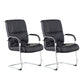 Arms Included Contemporary Desk Chair High Back Faux Leather Chair Black 2 Piece Set Clearhalo 'furn' 'furn_office_chair' 'Furniture' 'Office Chairs' 'Office Furniture' 'office_chair' 6214519