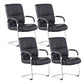 Arms Included Contemporary Desk Chair High Back Faux Leather Chair Black 4 Piece Set Clearhalo 'furn' 'furn_office_chair' 'Furniture' 'Office Chairs' 'Office Furniture' 'office_chair' 6214521