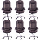 23"W Contemporary Executive Chair Upholstered Managers Chair Grey 6 Piece Set Clearhalo 'furn' 'furn_office_chair' 'Furniture' 'Office Chairs' 'Office Furniture' 'office_chair' 6214542