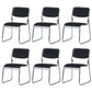 Contemporary No Wheels Office Chair Black Task Low Back Desk Chair