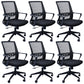 Contemporary Chair Fixed Arms Lumbar Support Conference Chair Black 6 Piece Set Clearhalo 'furn' 'furn_office_chair' 'Furniture' 'Office Chairs' 'Office Furniture' 'office_chair' 6214576