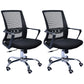 Contemporary Chair Fixed Arms Lumbar Support Conference Chair Matte Black 2 Piece Set Clearhalo 'furn' 'furn_office_chair' 'Furniture' 'Office Chairs' 'Office Furniture' 'office_chair' 6214582