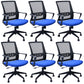 Contemporary Chair Fixed Arms Lumbar Support Conference Chair Blue 6 Piece Set Clearhalo 'furn' 'furn_office_chair' 'Furniture' 'Office Chairs' 'Office Furniture' 'office_chair' 6214592