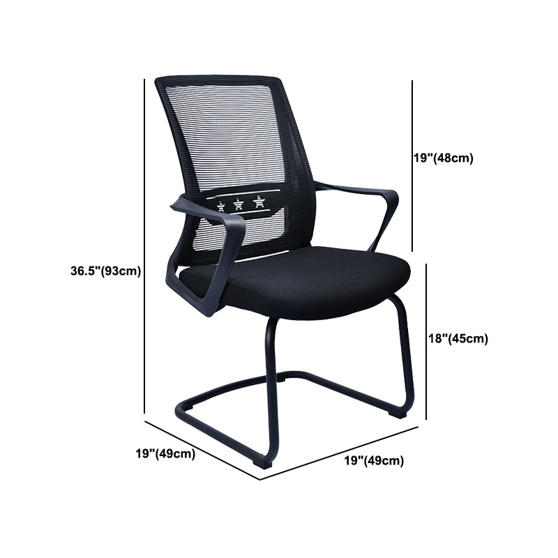 Contemporary Chair Fixed Arms Lumbar Support Conference Chair Clearhalo 'furn' 'furn_office_chair' 'Furniture' 'Office Chairs' 'Office Furniture' 'office_chair' 6214601