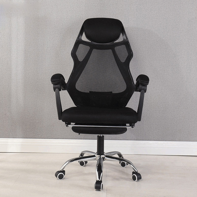 22" breiter moderner Bürostuhl, schwarz gepolsterter Schreibtischstuhl