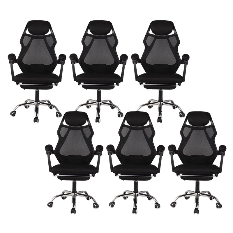 22" breiter moderner Bürostuhl, schwarz gepolsterter Schreibtischstuhl