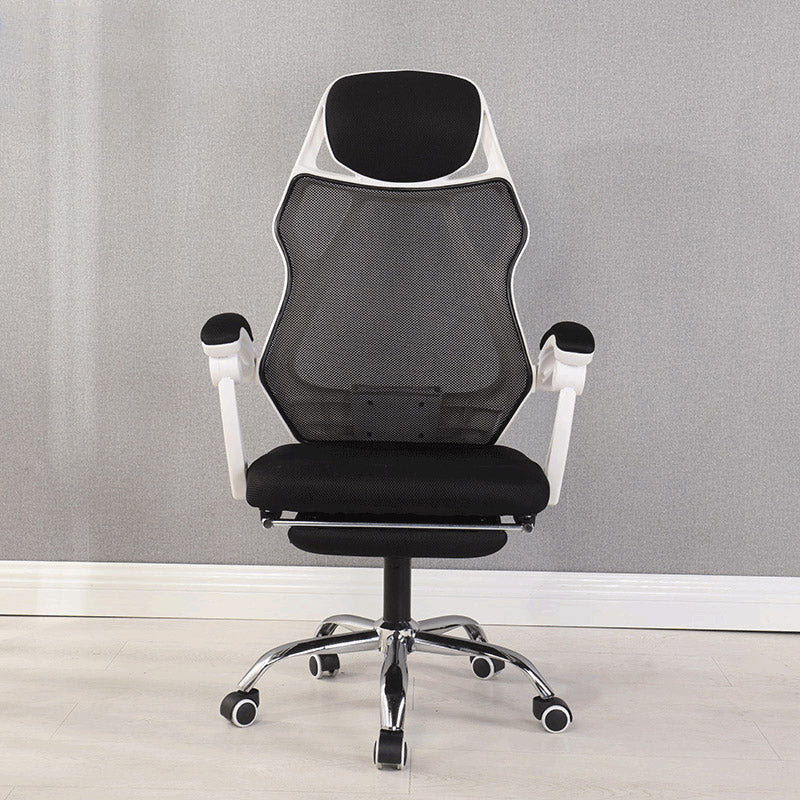 22" breiter moderner Bürostuhl, schwarz gepolsterter Schreibtischstuhl