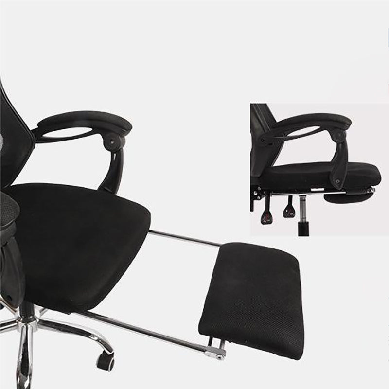 22" breiter moderner Bürostuhl, schwarz gepolsterter Schreibtischstuhl