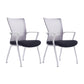 21"W Contemporary Office Chair Breathable Air Grid Upholstered Desk Chair 2 Piece Set White Clearhalo 'furn' 'furn_office_chair' 'Furniture' 'Office Chairs' 'Office Furniture' 'office_chair' 6214634