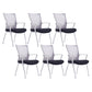 21"W Contemporary Office Chair Breathable Air Grid Upholstered Desk Chair 6 Piece Set White Clearhalo 'furn' 'furn_office_chair' 'Furniture' 'Office Chairs' 'Office Furniture' 'office_chair' 6214637