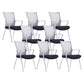 21"W Contemporary Office Chair Breathable Air Grid Upholstered Desk Chair 8 Piece Set White Clearhalo 'furn' 'furn_office_chair' 'Furniture' 'Office Chairs' 'Office Furniture' 'office_chair' 6214639