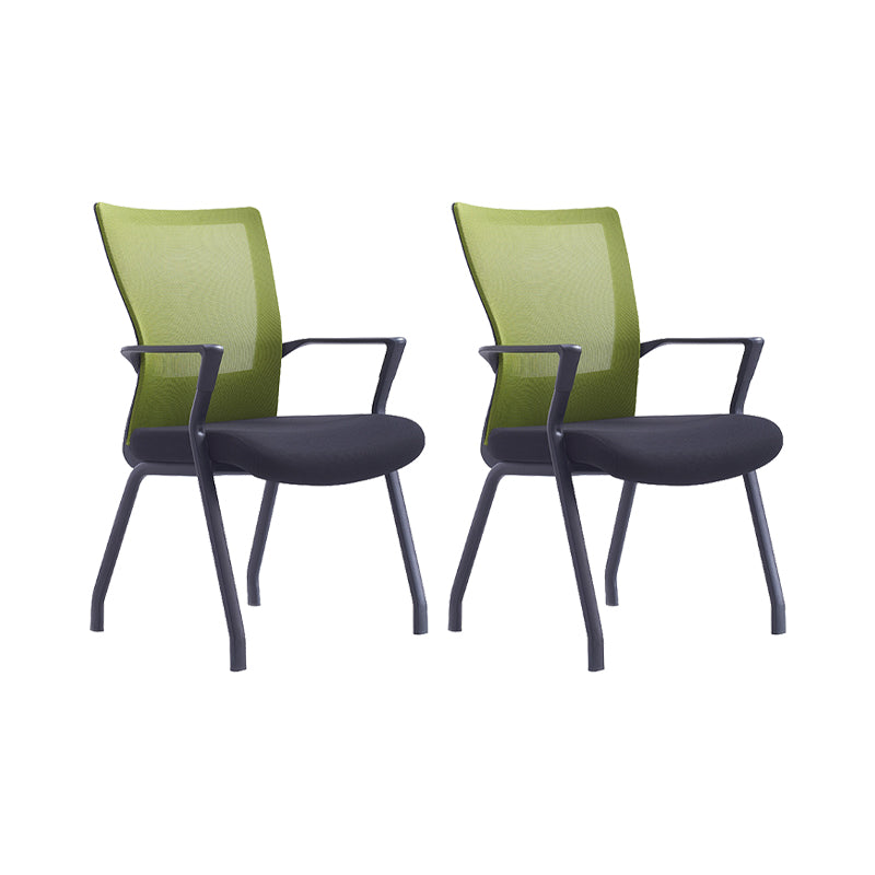 21"W Contemporary Office Chair Breathable Air Grid Upholstered Desk Chair 2 Piece Set Green Clearhalo 'furn' 'furn_office_chair' 'Furniture' 'Office Chairs' 'Office Furniture' 'office_chair' 6214642