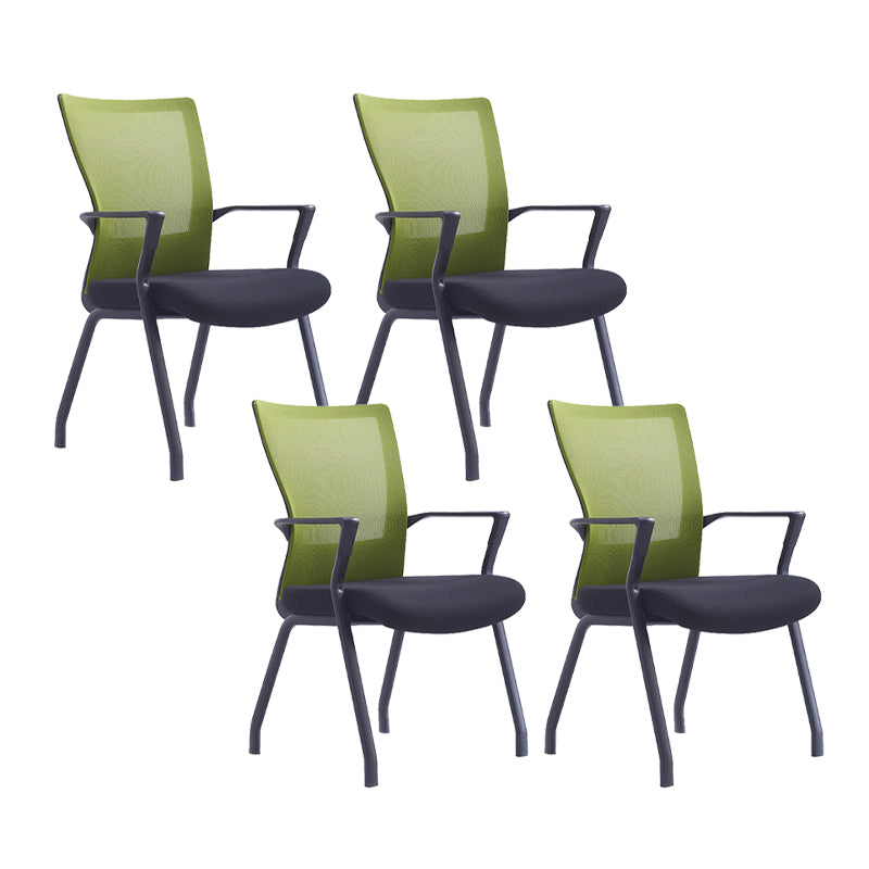 21"W Contemporary Office Chair Breathable Air Grid Upholstered Desk Chair 4 Piece Set Green Clearhalo 'furn' 'furn_office_chair' 'Furniture' 'Office Chairs' 'Office Furniture' 'office_chair' 6214644