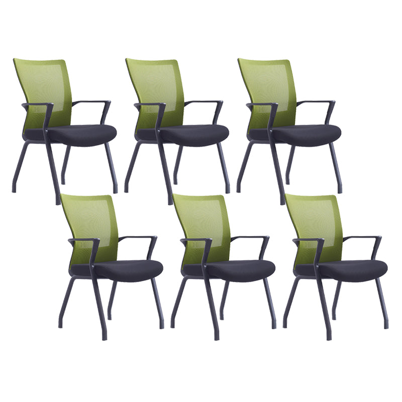 21"W Contemporary Office Chair Breathable Air Grid Upholstered Desk Chair 6 Piece Set Green Clearhalo 'furn' 'furn_office_chair' 'Furniture' 'Office Chairs' 'Office Furniture' 'office_chair' 6214645