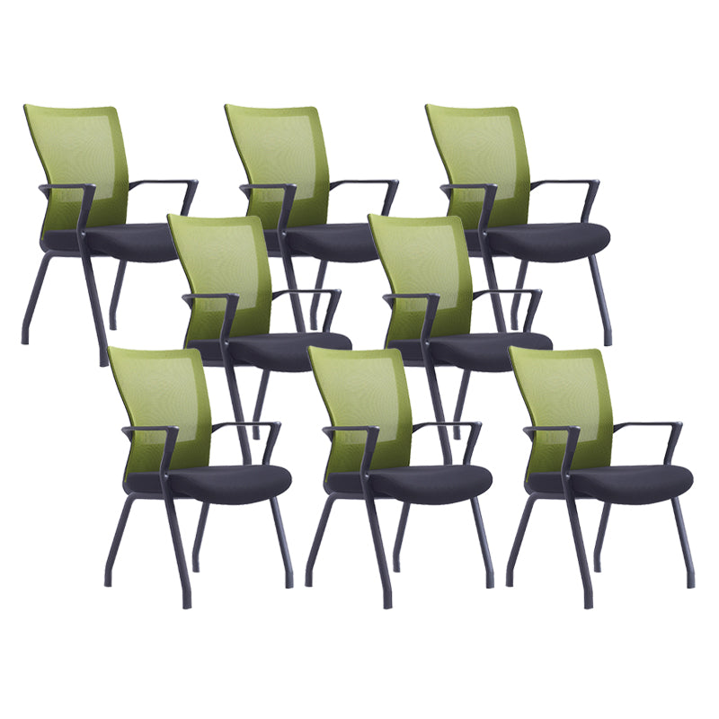21"W Contemporary Office Chair Breathable Air Grid Upholstered Desk Chair 8 Piece Set Green Clearhalo 'furn' 'furn_office_chair' 'Furniture' 'Office Chairs' 'Office Furniture' 'office_chair' 6214648