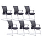 21"W Contemporary Office Chair Breathable Air Grid Upholstered Desk Chair 6 Piece Set Black Clearhalo 'furn' 'furn_office_chair' 'Furniture' 'Office Chairs' 'Office Furniture' 'office_chair' 6214652
