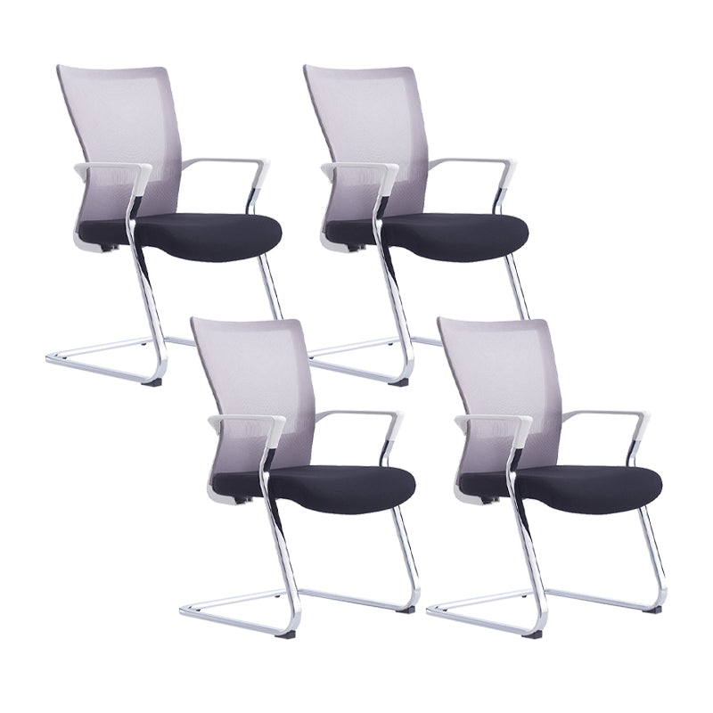 21"W Contemporary Office Chair Breathable Air Grid Upholstered Desk Chair 4 Piece Set Beige Clearhalo 'furn' 'furn_office_chair' 'Furniture' 'Office Chairs' 'Office Furniture' 'office_chair' 6214655