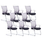 21"W Contemporary Office Chair Breathable Air Grid Upholstered Desk Chair 8 Piece Set Beige Clearhalo 'furn' 'furn_office_chair' 'Furniture' 'Office Chairs' 'Office Furniture' 'office_chair' 6214657