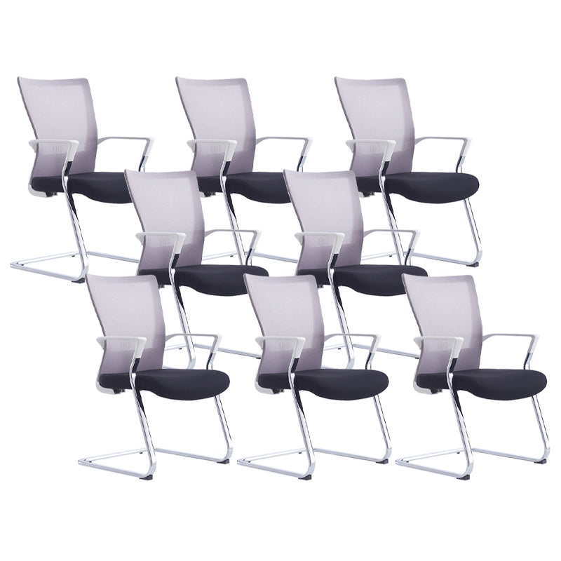 21"W Contemporary Office Chair Breathable Air Grid Upholstered Desk Chair 8 Piece Set Beige Clearhalo 'furn' 'furn_office_chair' 'Furniture' 'Office Chairs' 'Office Furniture' 'office_chair' 6214657
