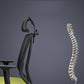 Contemporary Office Chair Conference Fixed Arms Chair with Wheels