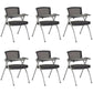 Mid-Back Executive Chair Contemporary Breathable Air Grid Guest Chair Matte Black 6 Piece Set Casters Not Included Clearhalo 'furn' 'furn_office_chair' 'Furniture' 'Office Chairs' 'Office Furniture' 'office_chair' 6214741
