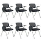 Mid-Back Executive Chair Contemporary Breathable Air Grid Guest Chair Gloss Black 6 Piece Set Casters Not Included Clearhalo 'furn' 'furn_office_chair' 'Furniture' 'Office Chairs' 'Office Furniture' 'office_chair' 6214742