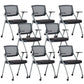 Mid-Back Executive Chair Contemporary Breathable Air Grid Guest Chair Black 8 Piece Set Casters Included Clearhalo 'furn' 'furn_office_chair' 'Furniture' 'Office Chairs' 'Office Furniture' 'office_chair' 6214743