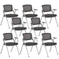 Mid-Back Executive Chair Contemporary Breathable Air Grid Guest Chair Black 8 Piece Set Casters Not Included Clearhalo 'furn' 'furn_office_chair' 'Furniture' 'Office Chairs' 'Office Furniture' 'office_chair' 6214745