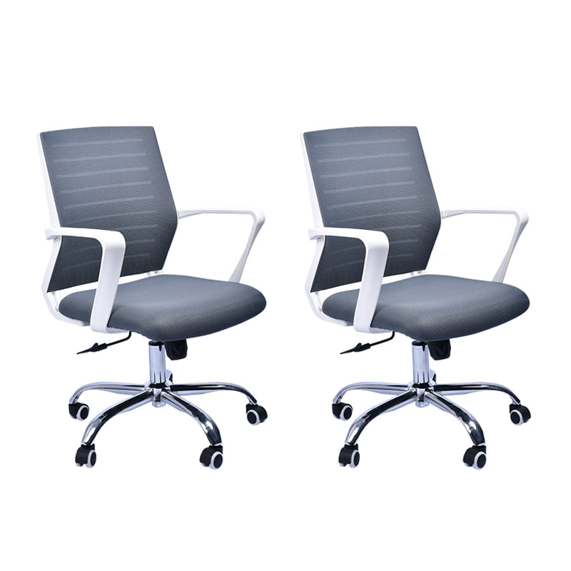 Zeitgenössischer Schwenkstuhl Mikrofaser Task Arm Stuhl mit Rädern