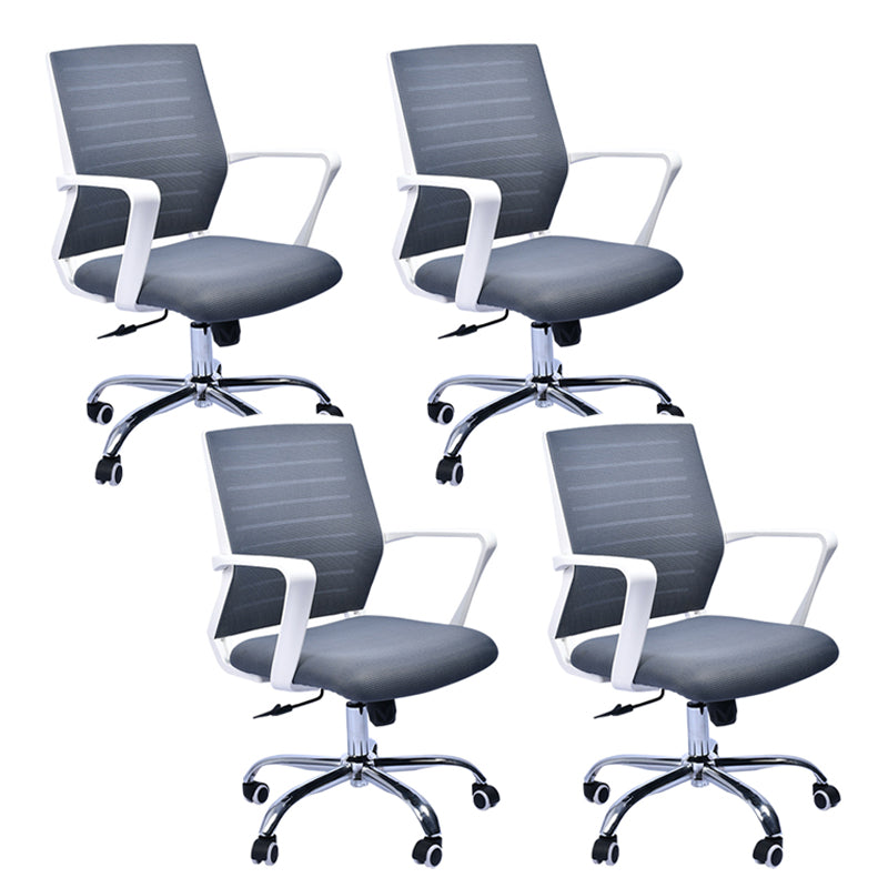 Zeitgenössischer Schwenkstuhl Mikrofaser Task Arm Stuhl mit Rädern