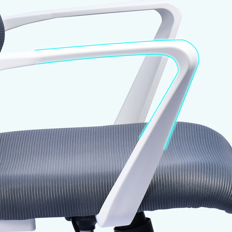 Zeitgenössischer Schwenkstuhl Mikrofaser Task Arm Stuhl mit Rädern