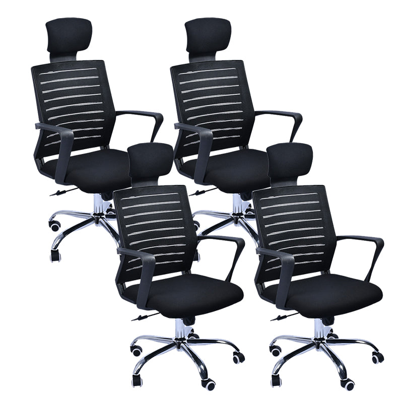 Zeitgenössischer Schwenkstuhl Mikrofaser Task Arm Stuhl mit Rädern