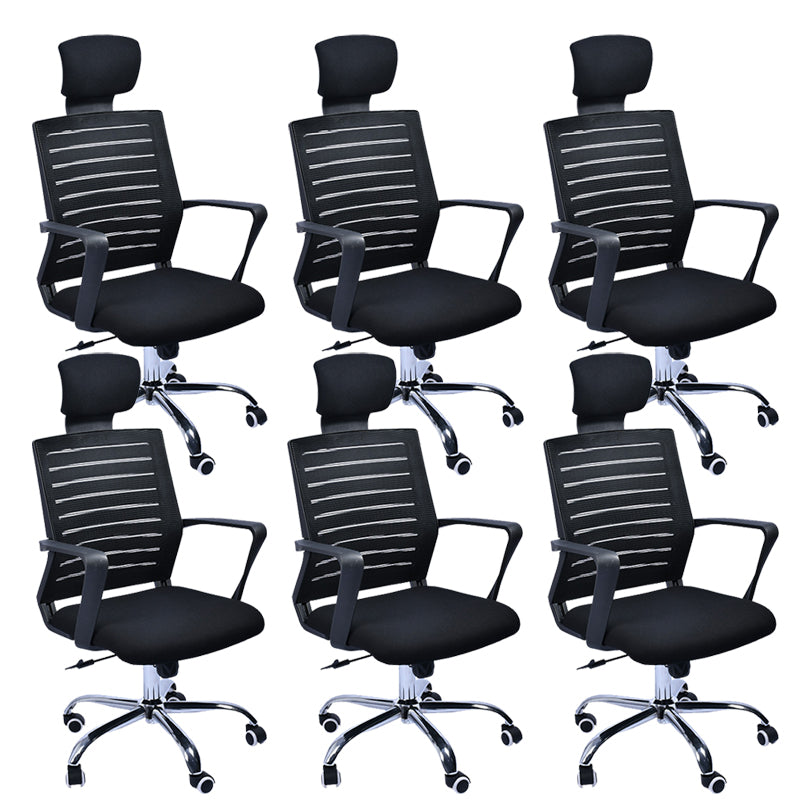 Zeitgenössischer Schwenkstuhl Mikrofaser Task Arm Stuhl mit Rädern