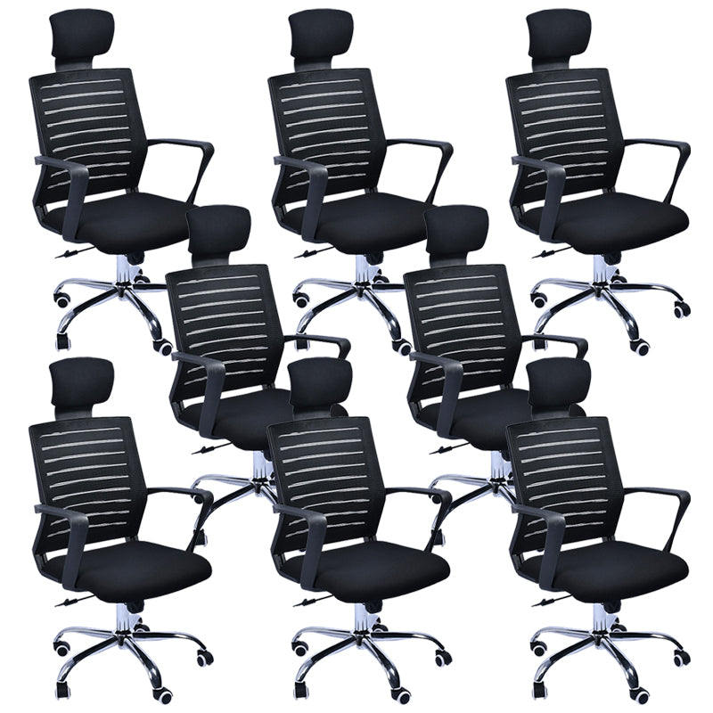 Zeitgenössischer Schwenkstuhl Mikrofaser Task Arm Stuhl mit Rädern