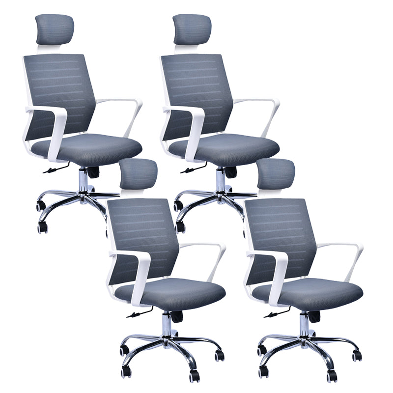 Zeitgenössischer Schwenkstuhl Mikrofaser Task Arm Stuhl mit Rädern