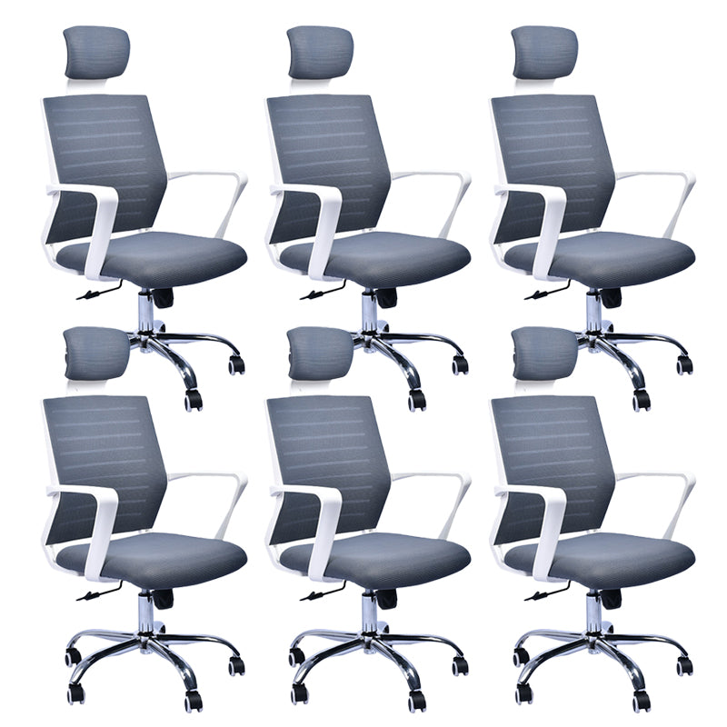 Zeitgenössischer Schwenkstuhl Mikrofaser Task Arm Stuhl mit Rädern