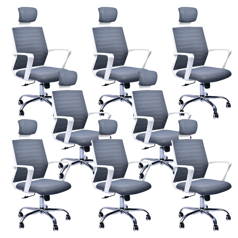 Zeitgenössischer Schwenkstuhl Mikrofaser Task Arm Stuhl mit Rädern