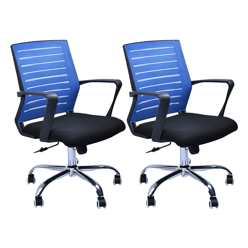 Zeitgenössischer Schwenkstuhl Mikrofaser Task Arm Stuhl mit Rädern