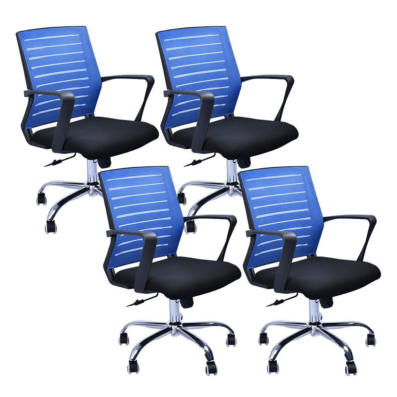 Zeitgenössischer Schwenkstuhl Mikrofaser Task Arm Stuhl mit Rädern