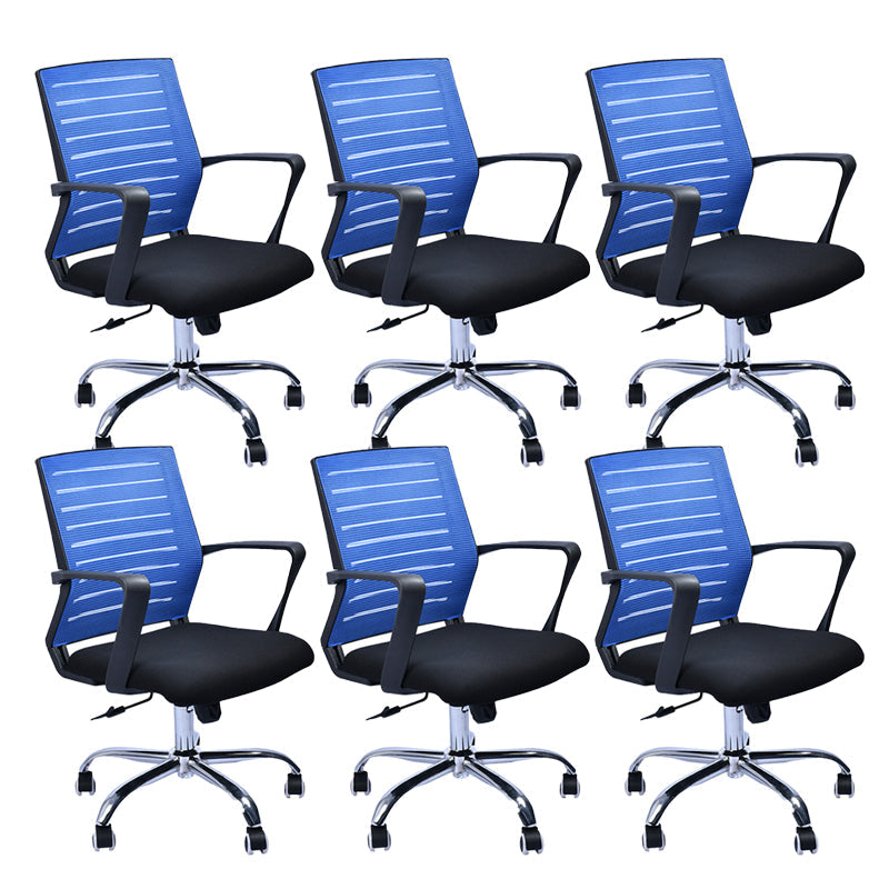 Zeitgenössischer Schwenkstuhl Mikrofaser Task Arm Stuhl mit Rädern