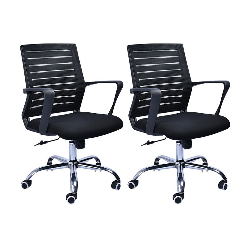 Zeitgenössischer Schwenkstuhl Mikrofaser Task Arm Stuhl mit Rädern