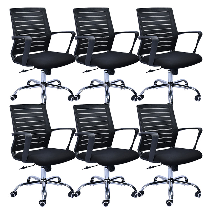 Zeitgenössischer Schwenkstuhl Mikrofaser Task Arm Stuhl mit Rädern