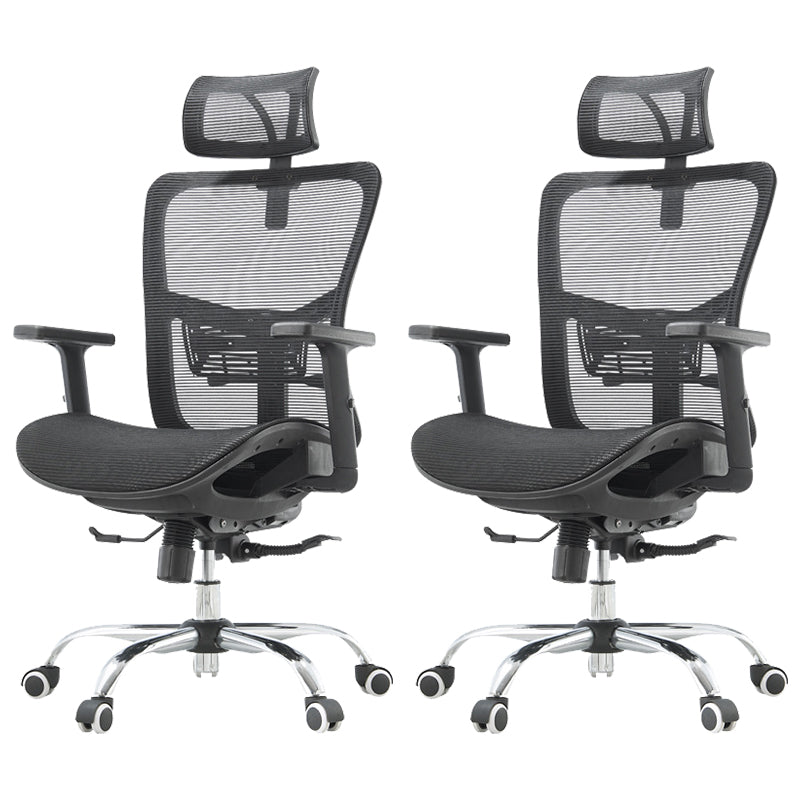 Silla de oficina contemporánea Silla de malla para computadora Silla de trabajo ergonómica con ruedas