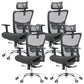 Silla de oficina contemporánea Silla de malla para computadora Silla de trabajo ergonómica con ruedas