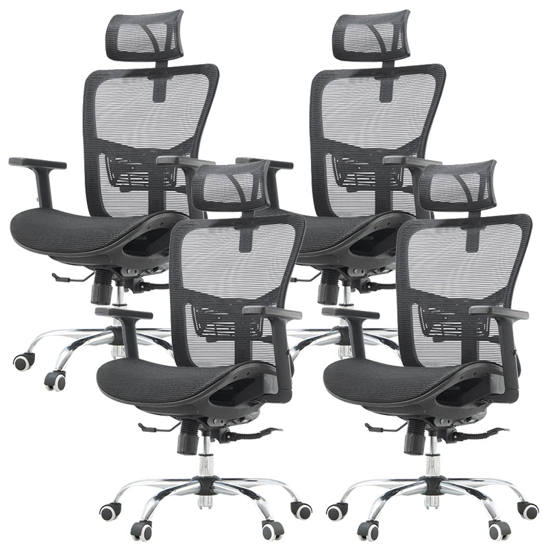 Silla de oficina contemporánea Silla de malla para computadora Silla de trabajo ergonómica con ruedas