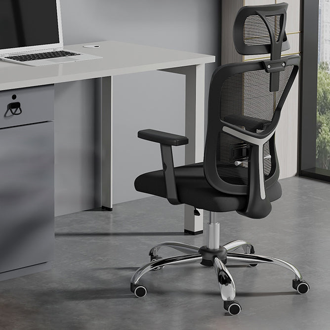 Silla de oficina contemporánea Silla de malla para computadora Silla de trabajo ergonómica con ruedas