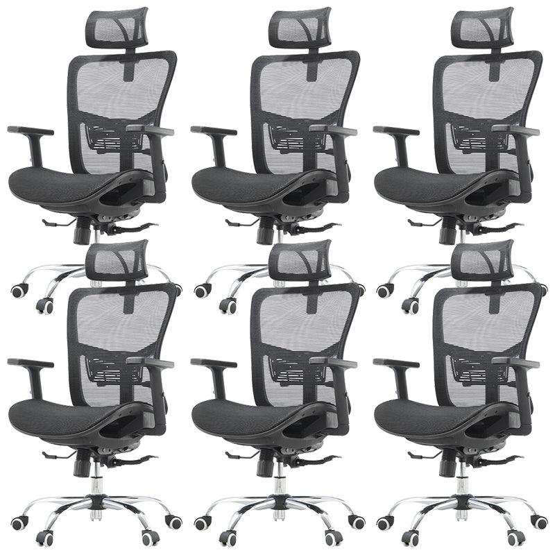 Silla de oficina contemporánea Silla de malla para computadora Silla de trabajo ergonómica con ruedas